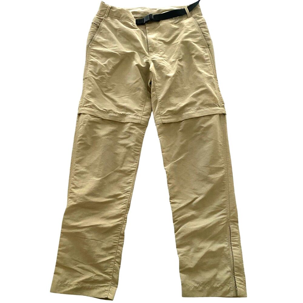 The North Face Paramount Convertible Hiking Pants Mens 33 Khaki Zip Off Cargo